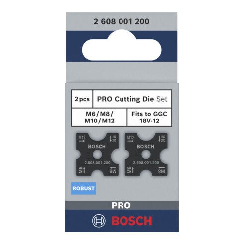 Bosch PRO Schneidebacken Gewindestangenschneider Set, für M6, M8, M10, M12