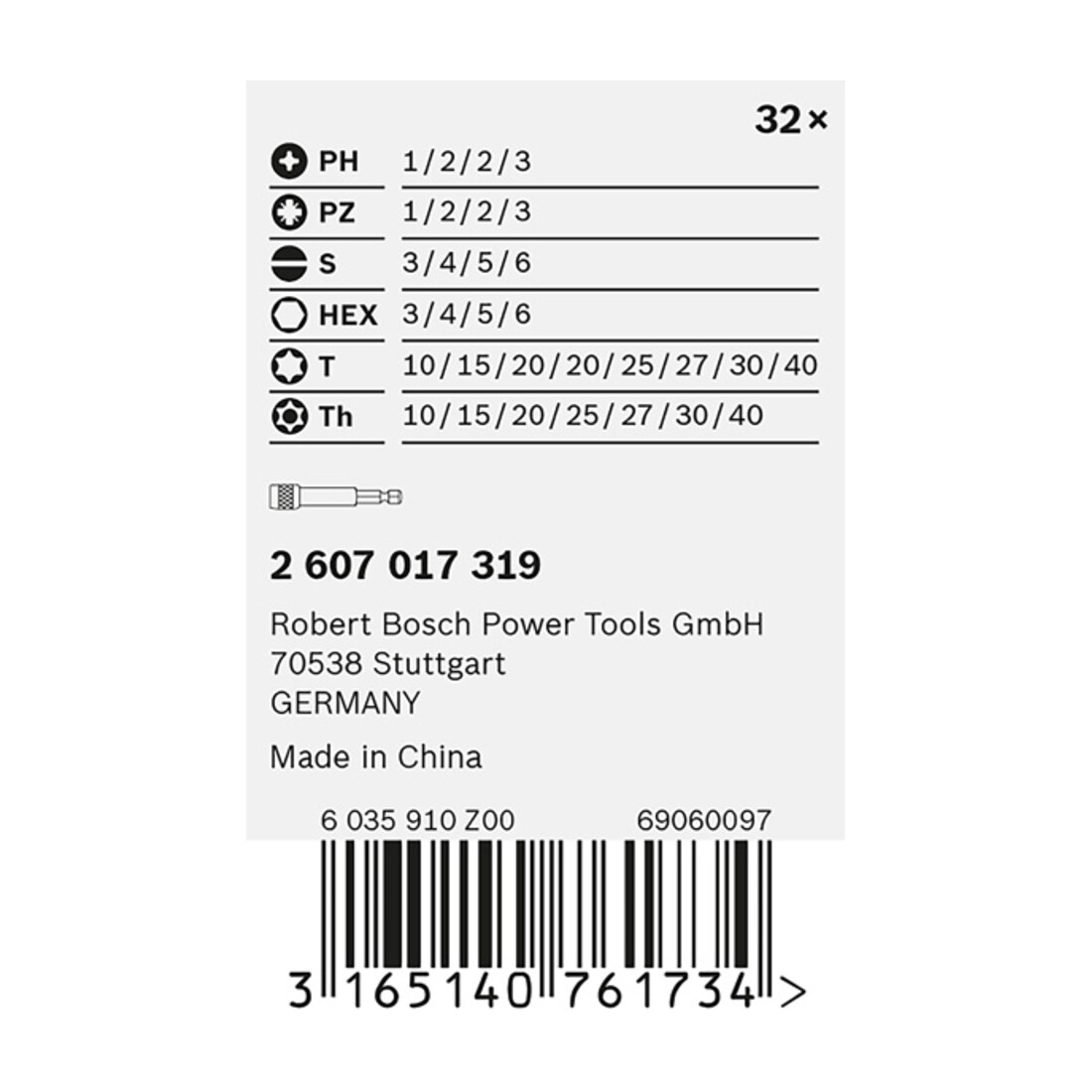 Bosch PRO schroevendraaier bitset, 32 stuks