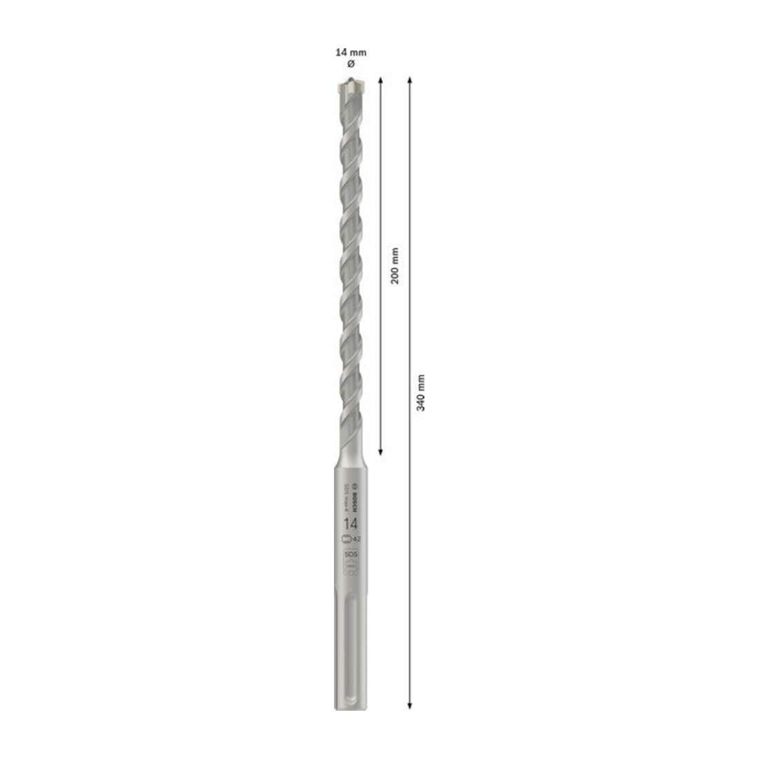 Bosch PRO SDS max-4 Hammerbohrer, 14 x 200 x 340 mm