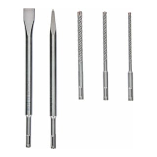 Bosch PRO SDS plus-4C Jeu de burins et forets, 5 pcs