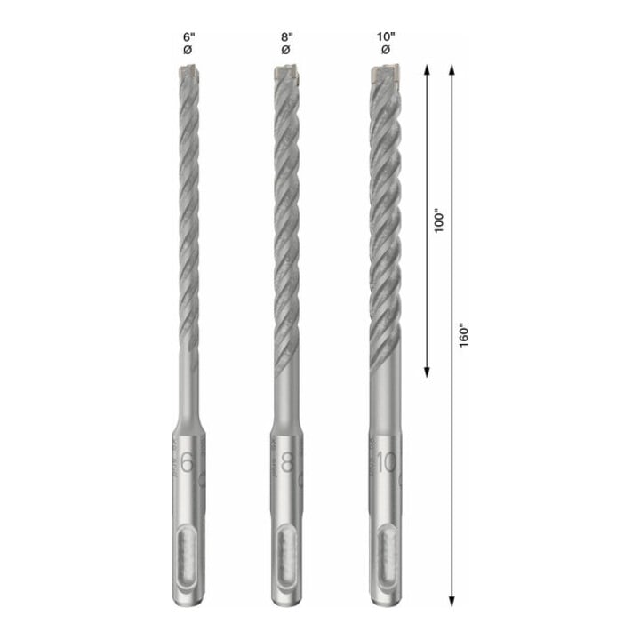 Bosch PRO SDS plus-5X hamerboorset, 6/8/10 mm, 3-delig
