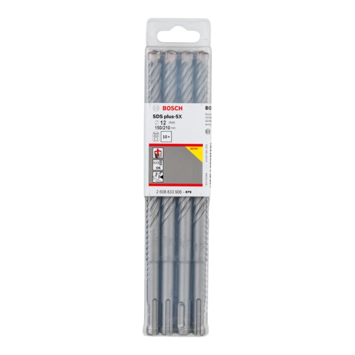Bosch PRO SDS plus-5X Hammerbohrer, 12 x 150 x 210 mm, 10-tlg.