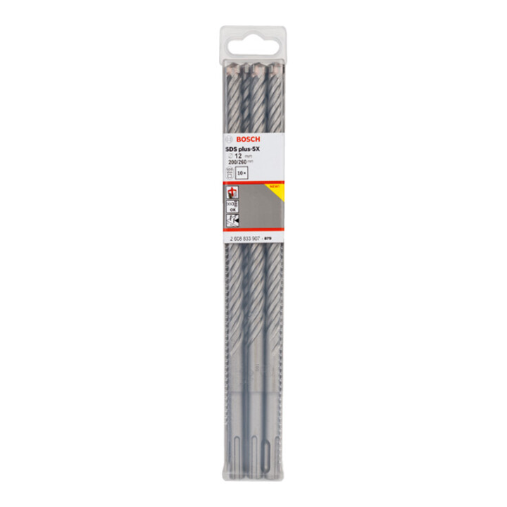 Bosch PRO SDS plus-5X Hammerbohrer, 12 x 200 x 260 mm, 10-tlg.