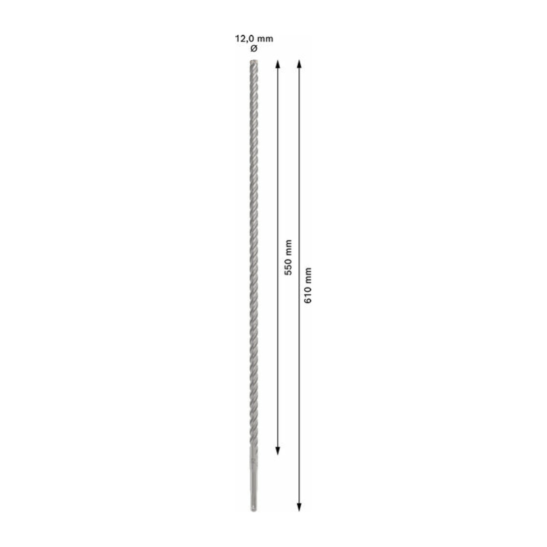 Bosch PRO SDS plus-5X Hammerbohrer, 12 x 550 x 610 mm