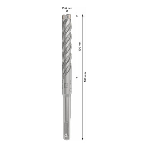 Bosch PRO SDS plus-5X Hammerbohrer, 13 x 100 x 160 mm