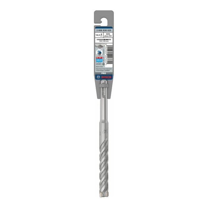 Bosch PRO SDS plus-5X Hammerbohrer, 14,3 x 100 x 160 mm