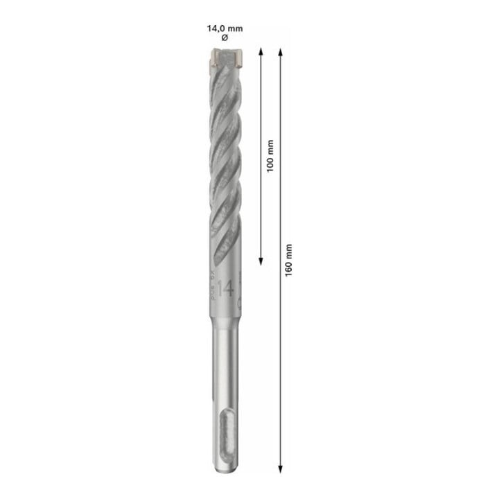Bosch PRO SDS plus-5X Hammerbohrer, 14 x 100 x 160 mm, 10-tlg.