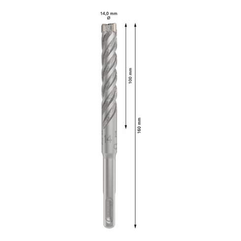 Bosch PRO SDS plus-5X Hammerbohrer, 14 x 100 x 160 mm