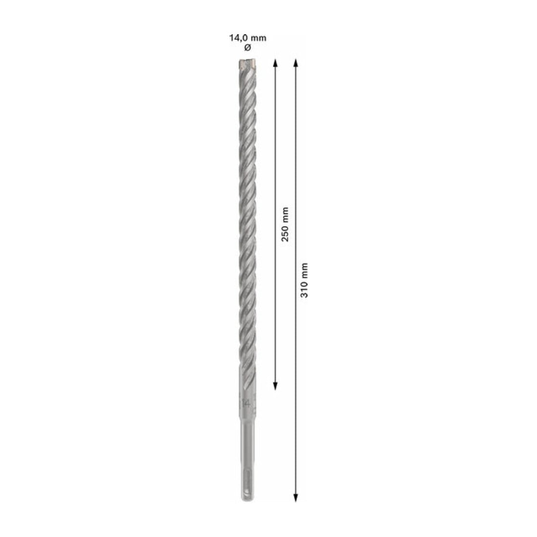 Bosch PRO SDS plus-5X Hammerbohrer, 14 x 250 x 310 mm