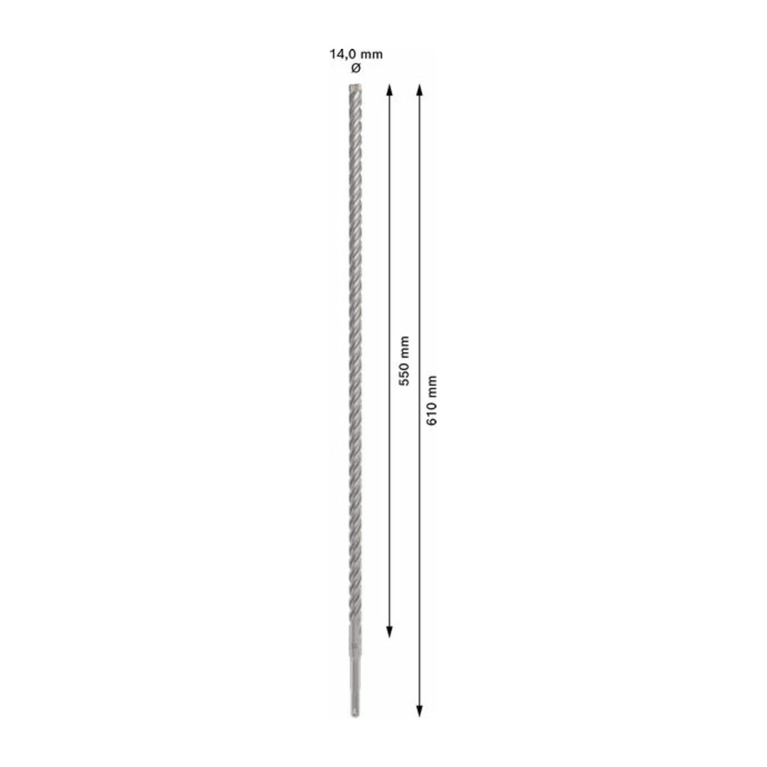 Bosch PRO SDS plus-5X Hammerbohrer, 14 x 550 x 610 mm