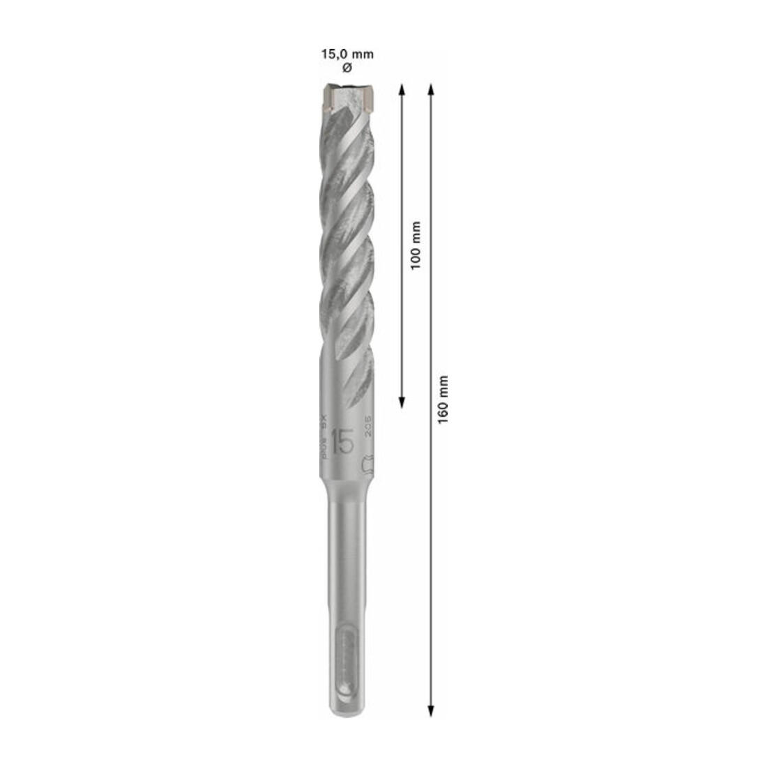 Bosch PRO SDS plus-5X Hammerbohrer, 15 x 100 x 160 mm
