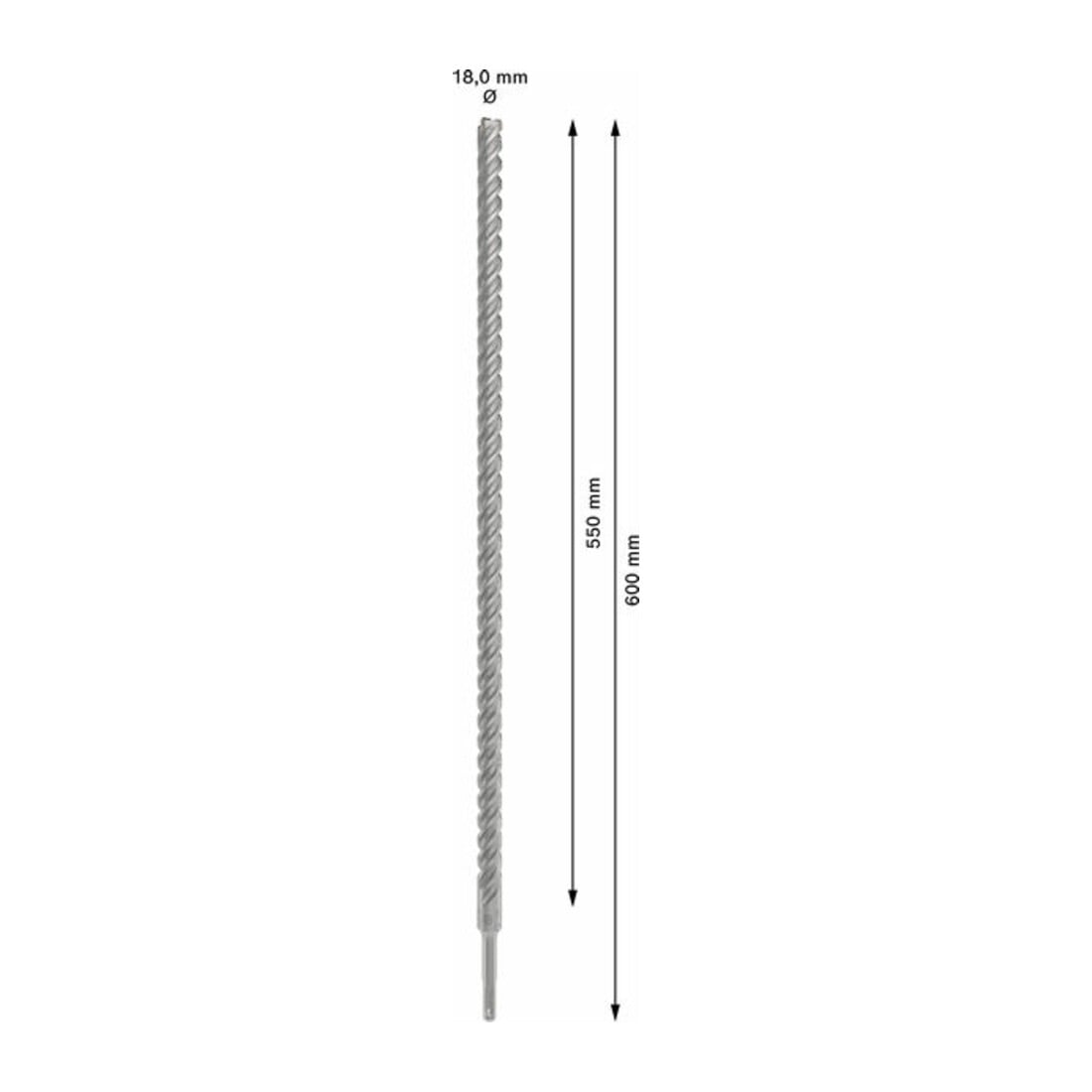 Bosch PRO SDS plus-5X Hammerbohrer, 18 x 550 x 600 mm
