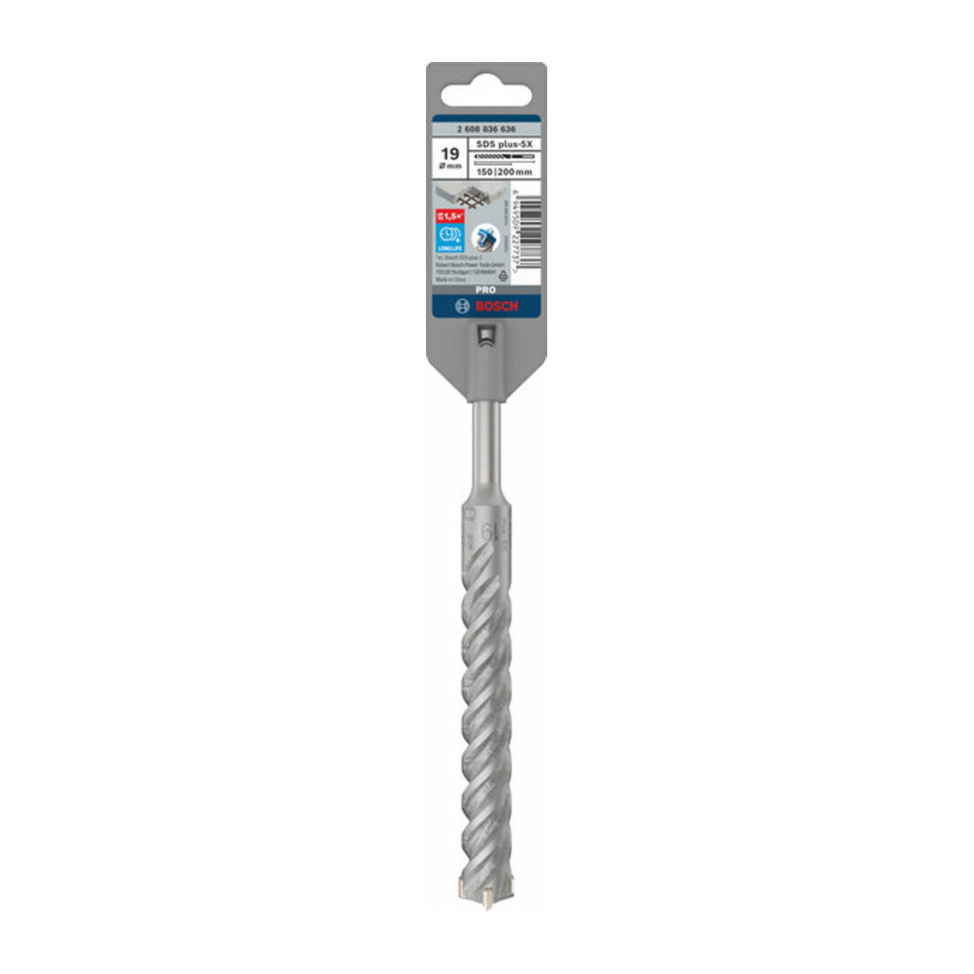 Bosch PRO SDS plus-5X Hammerbohrer, 19 x 150 x 200 mm