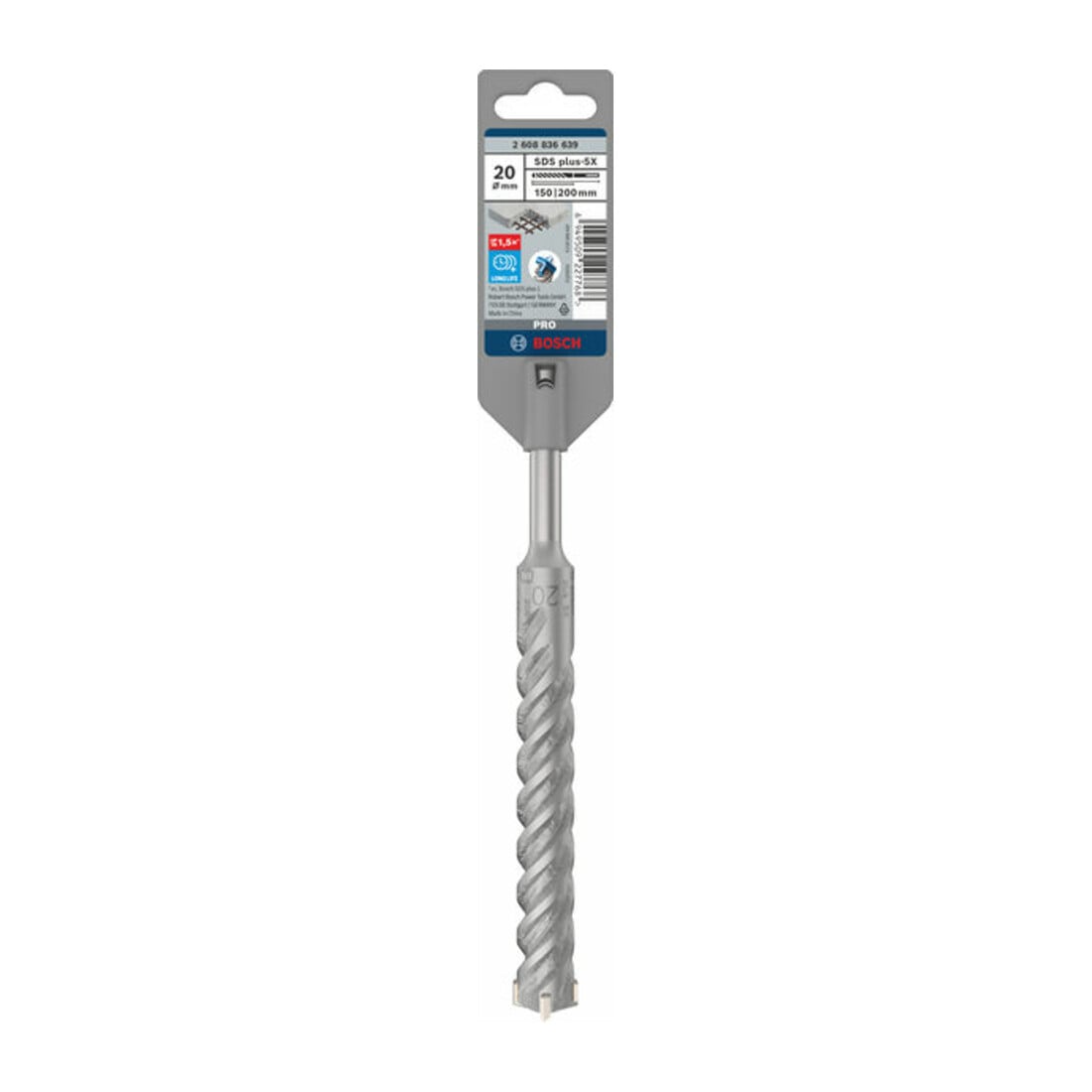 Bosch PRO SDS plus-5X Hammerbohrer, 20 x 150 x 200 mm