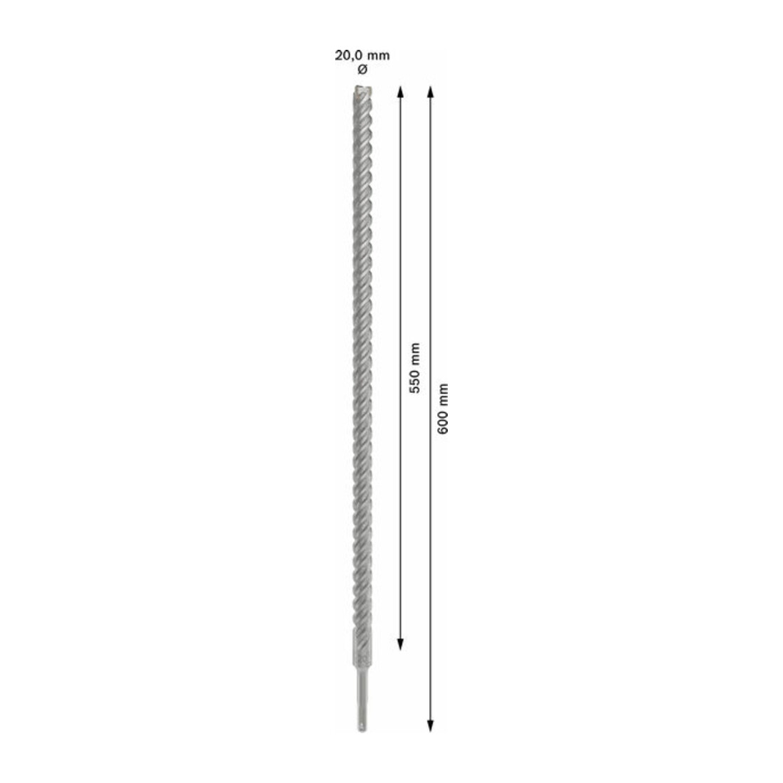 Bosch PRO SDS plus-5X Hammerbohrer, 20 x 550 x 600 mm