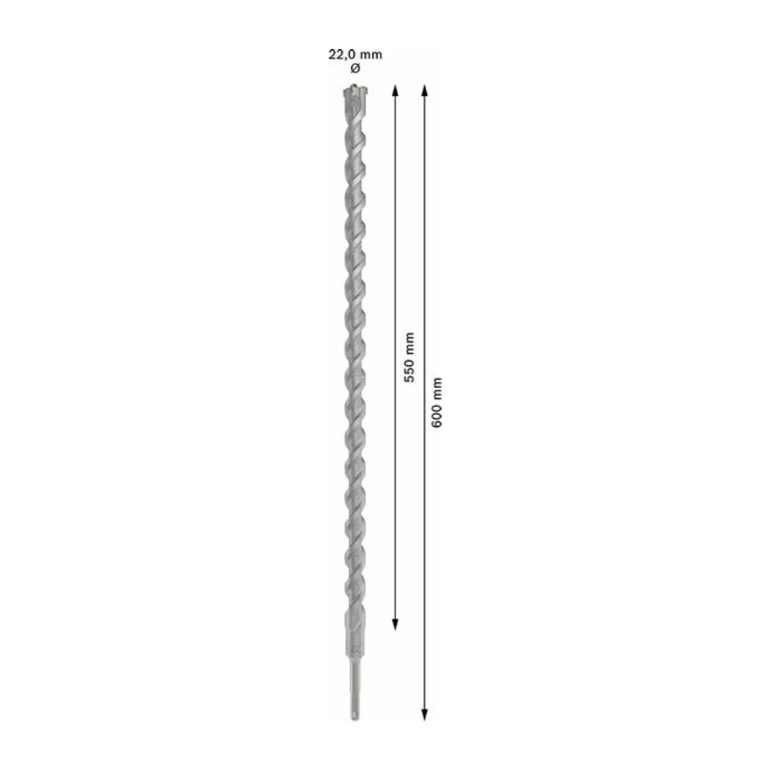 Bosch PRO SDS plus-5X Hammerbohrer, 22 x 550 x 600 mm