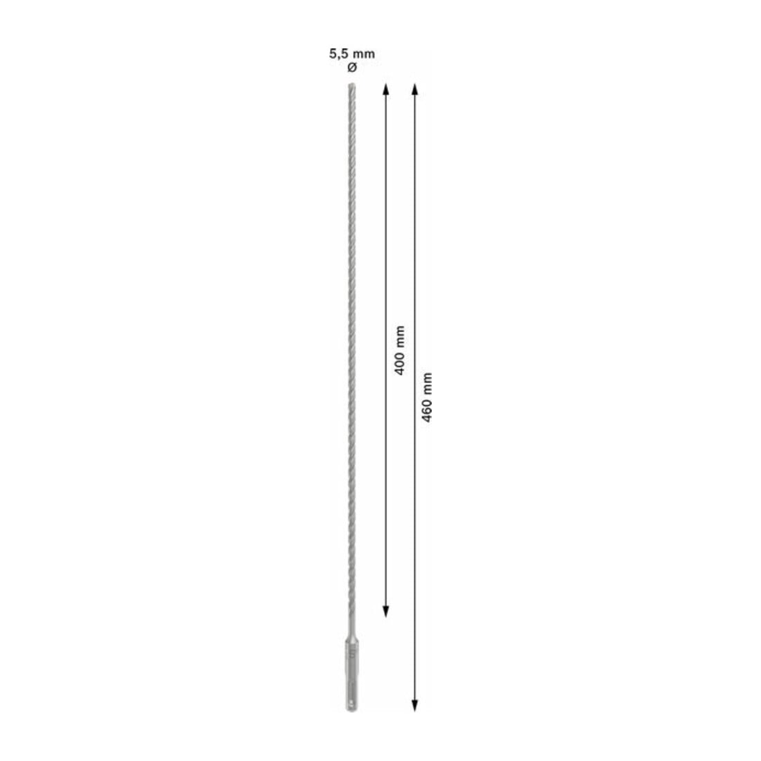 Bosch PRO SDS plus-5X Hammerbohrer, 5,5 x 400 x 460 mm