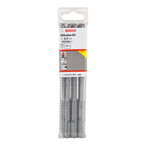 Bosch PRO SDS plus-5X Hammerbohrer, 6,5 x 100 x 160 mm, 10-tlg.
