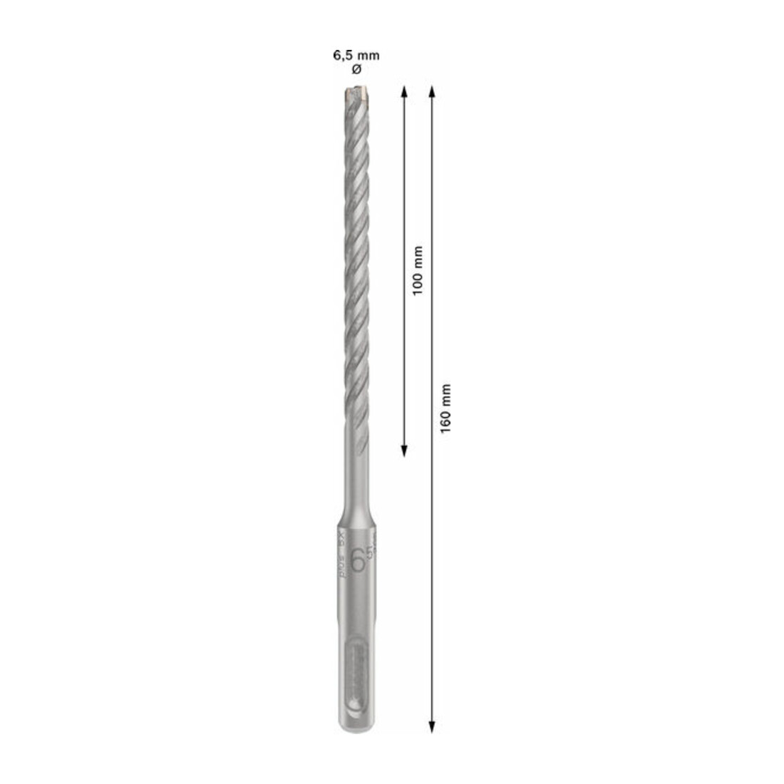 Bosch PRO SDS plus-5X Hammerbohrer, 6,5 x 100 x 160 mm