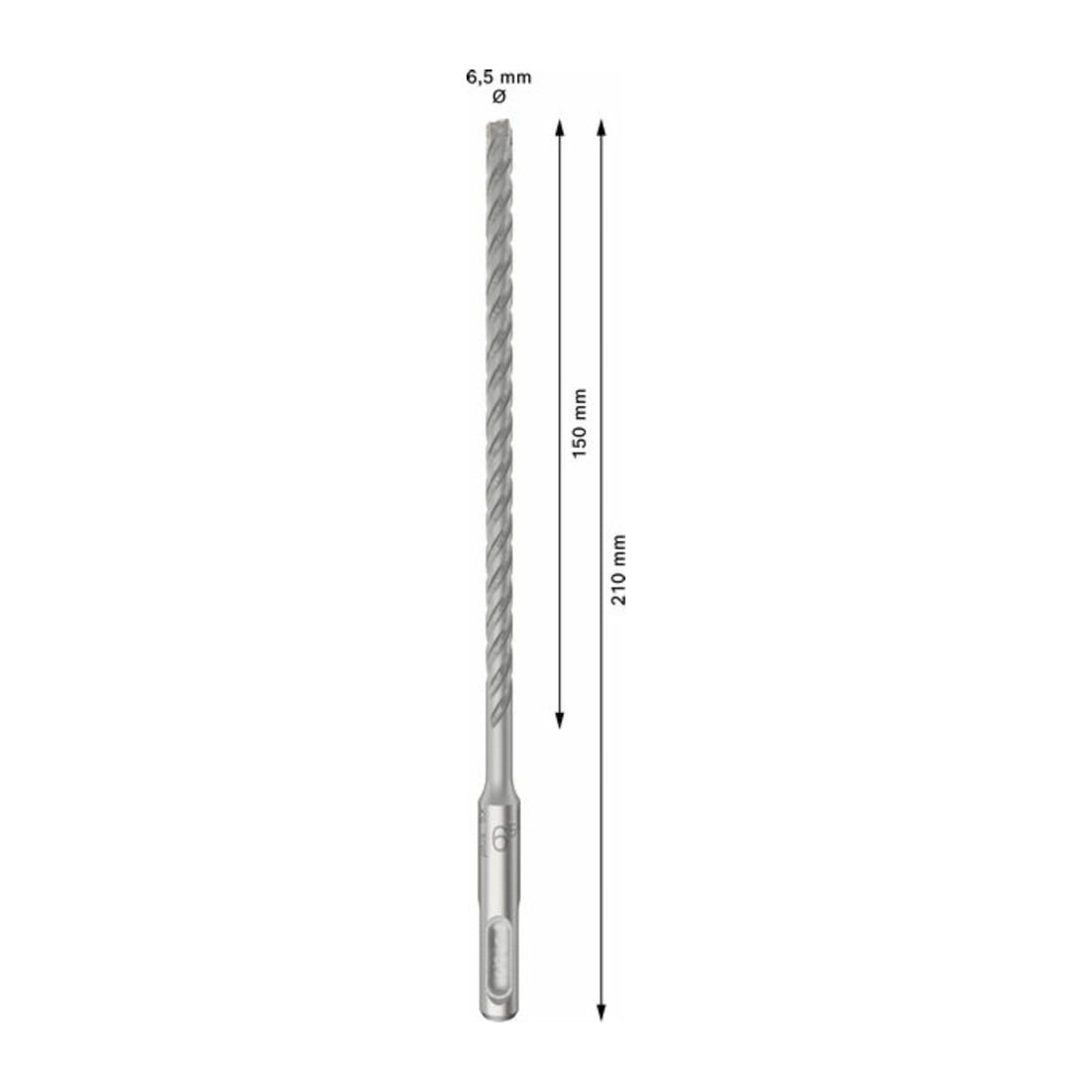 Bosch PRO SDS plus-5X Hammerbohrer, 6,5 x 150 x 210 mm, 10-tlg.