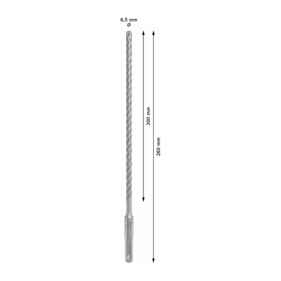 Bosch PRO SDS plus-5X Hammerbohrer, 6,5 x 200 x 260 mm