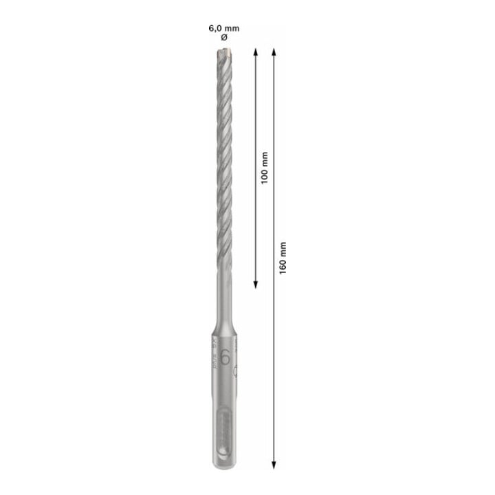 Bosch PRO SDS plus-5X Hammerbohrer, 6 x 100 x 160 mm