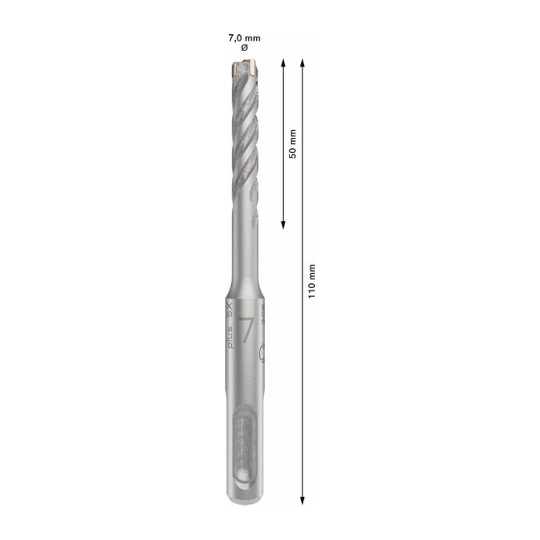 Bosch PRO SDS plus-5X Hammerbohrer, 7 x 50 x 110 mm