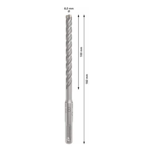 Bosch PRO SDS plus-5X Hammerbohrer, 8 x 100 x 160 mm