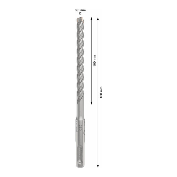 Bosch PRO SDS plus-5X Hammerbohrer, 8 x 100 x 160 mm