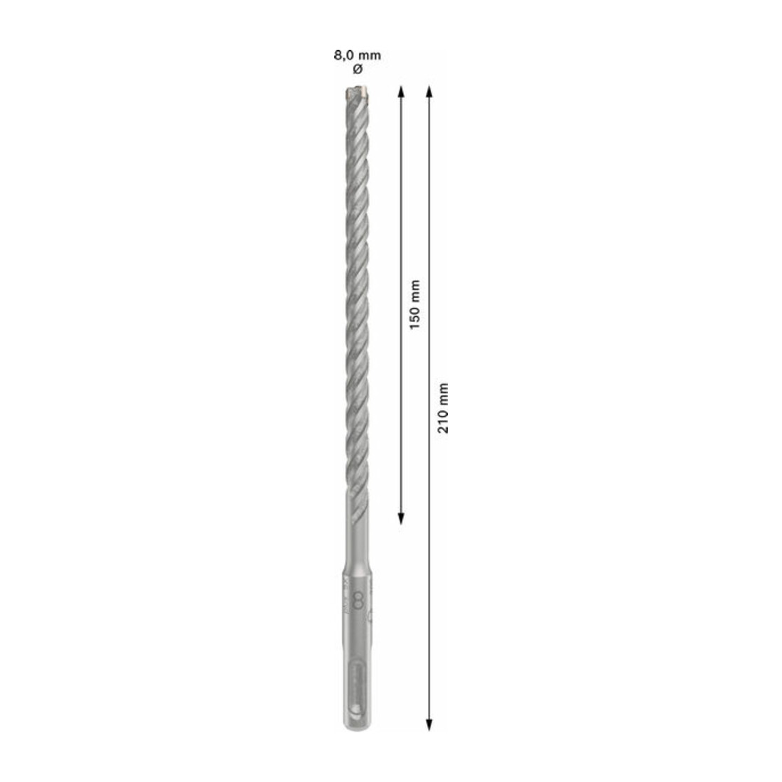 Bosch PRO SDS plus-5X Hammerbohrer, 8 x 150 x 210 mm