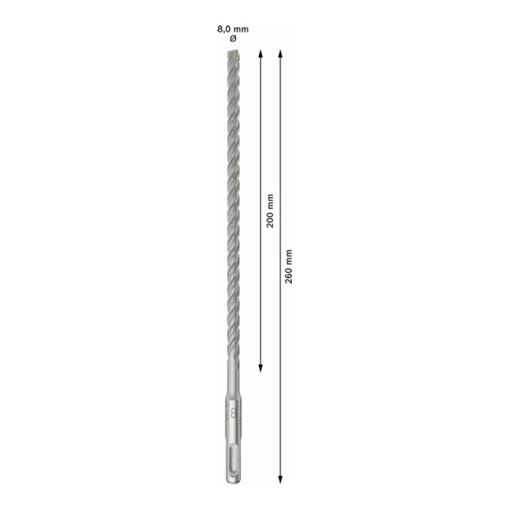 Bosch PRO SDS plus-5X Hammerbohrer, 8 x 200 x 260 mm, 10-tlg.