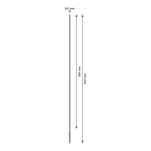 Bosch PRO SDS plus-5X Hammerbohrer, 8 x 550 x 610 mm