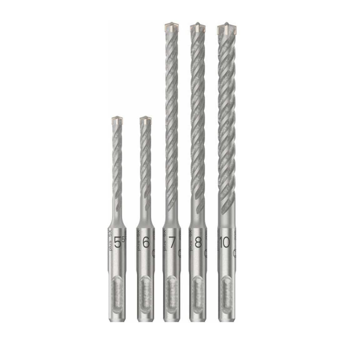 Bosch PRO SDS plus-5X Hammerbohrer-Set, 5.5/6/7/8/10 mm, 5-tlg.