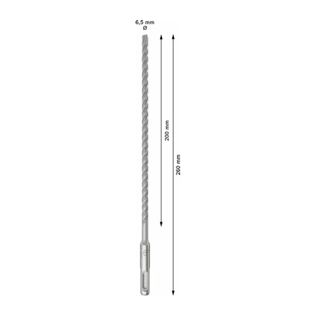 Bosch PRO SDS plus-5X Punta per martello, 6,5 x 200 x 260 mm, 10 pz.