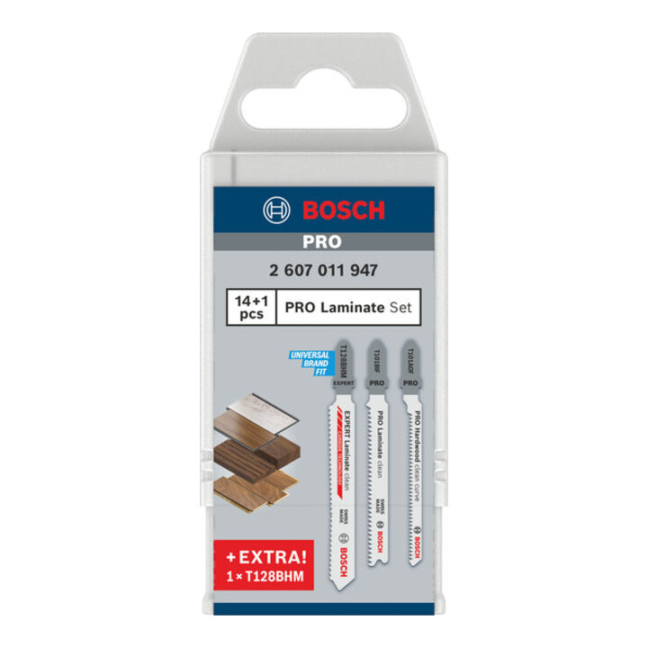 Bosch PRO Set de 15 lames de scie sauteuse pour stratifié
