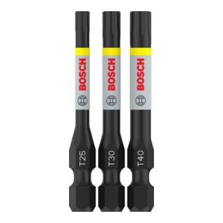 Bosch PRO Set de 3 embouts à chocs T25, T30, T40, 55 mm