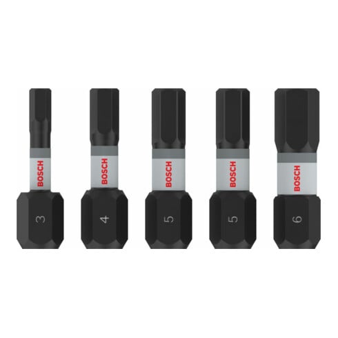 Bosch PRO Set de 5 embouts Impact H3, H4, 2 x H5, H6, 25 mm