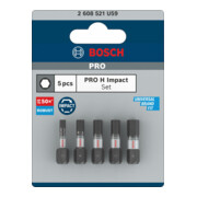 Bosch PRO Set de 5 embouts Impact H3, H4, 2 x H5, H6, 25 mm-2