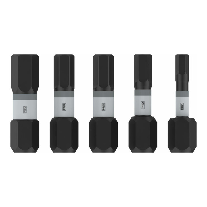 Bosch PRO Set de 5 embouts Impact H3, H4, 2 x H5, H6, 25 mm