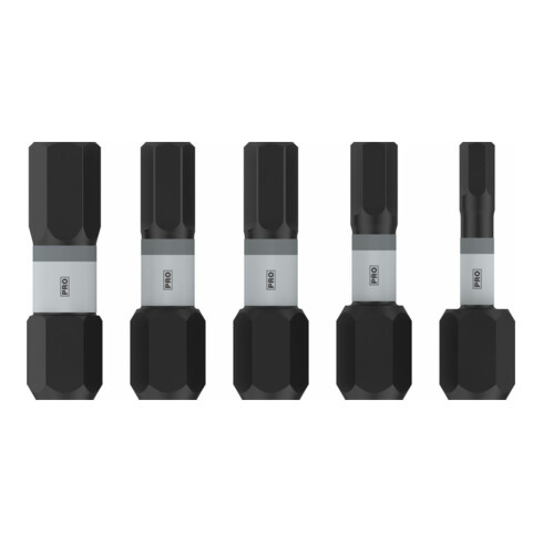 Bosch PRO Set de 5 embouts Impact H3, H4, 2 x H5, H6, 25 mm