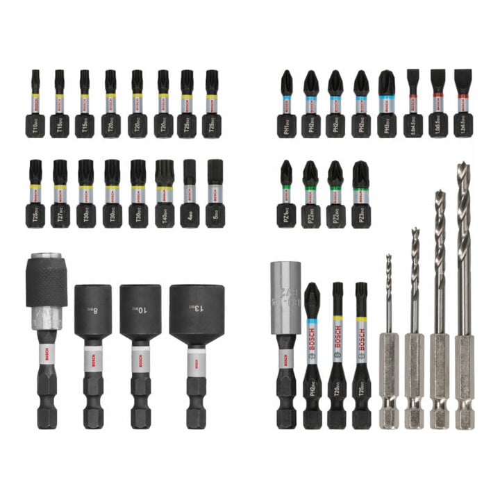 Bosch PRO Set de embouts de vissage et forets bois, 40 pcs