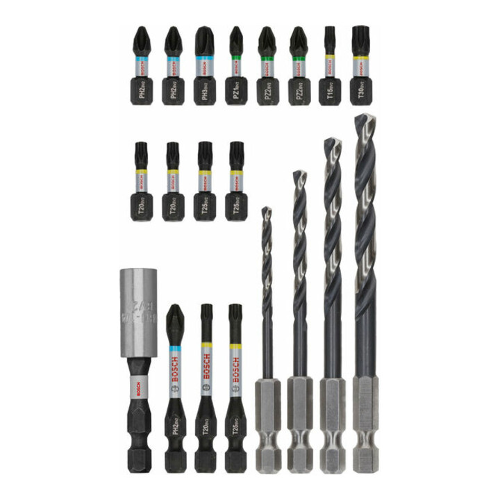 Bosch PRO Set de embouts de vissage et forets métal, 20 pcs