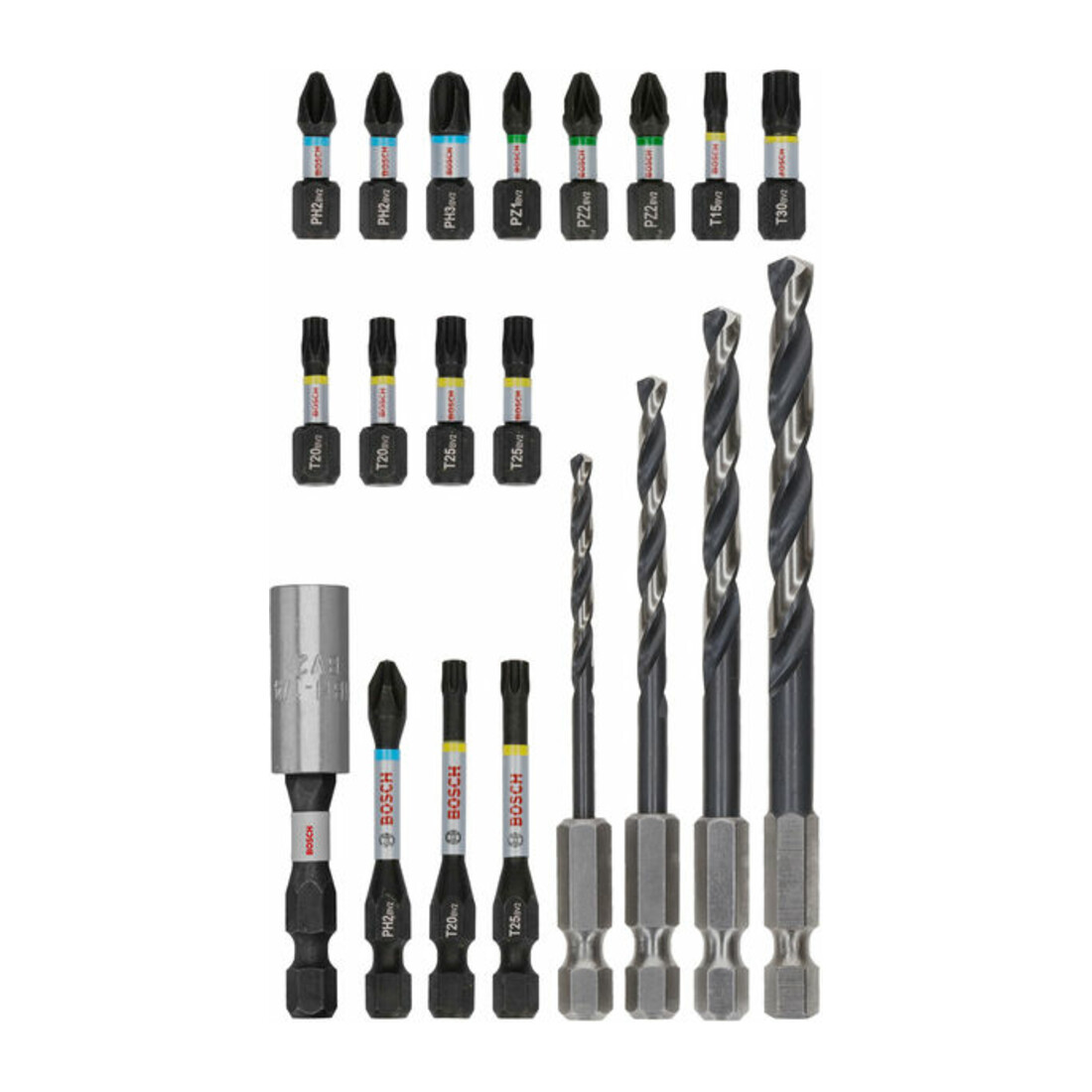 Bosch PRO Set de embouts de vissage et forets métal, 20 pcs