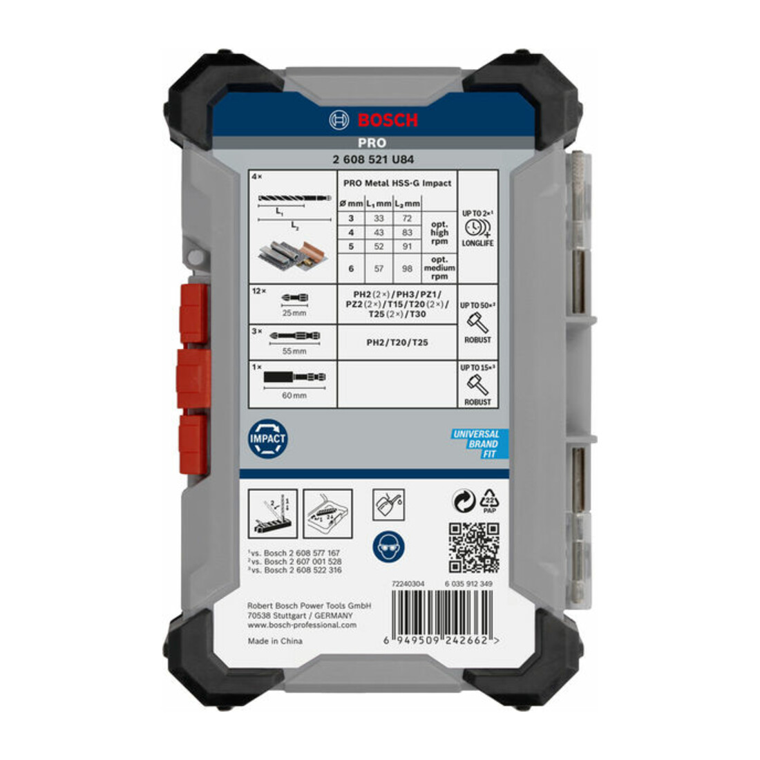 Bosch PRO Set de embouts de vissage et forets métal, 20 pcs