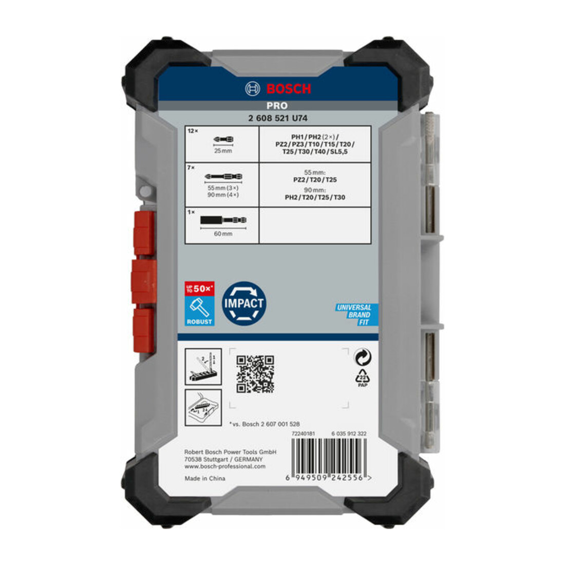 Bosch PRO Set de embouts de vissage Impact, 20 pièces