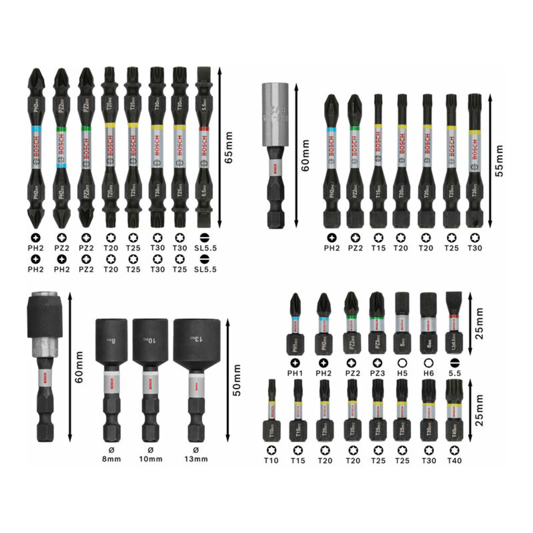 Bosch PRO Set de embouts de vissage Impact, 35 pièces