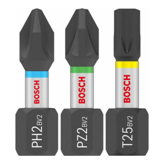 Bosch PRO Set de Embouts Impact, 25 mm, Présentoir, 10 x 25 pcs