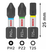 Bosch PRO Set de Embouts Impact, 25 mm, Présentoir, 10 x 25 pcs-4