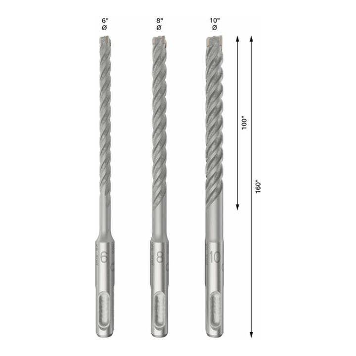 Bosch PRO Set de forets à percussion SDS plus-5X, 6/8/10 mm, 3 pcs
