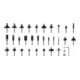 Bosch PRO Set de fraises, tige 1/4", 30 pcs
